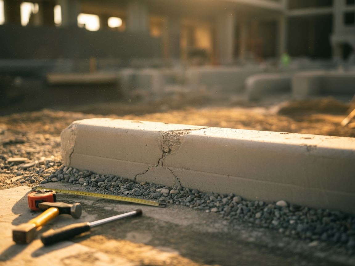 betonowy element drogi