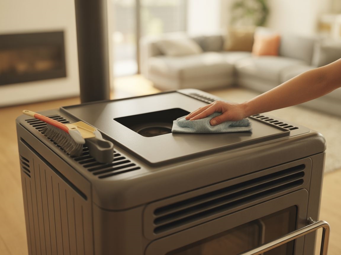 czyszczenie popiołu z pieca