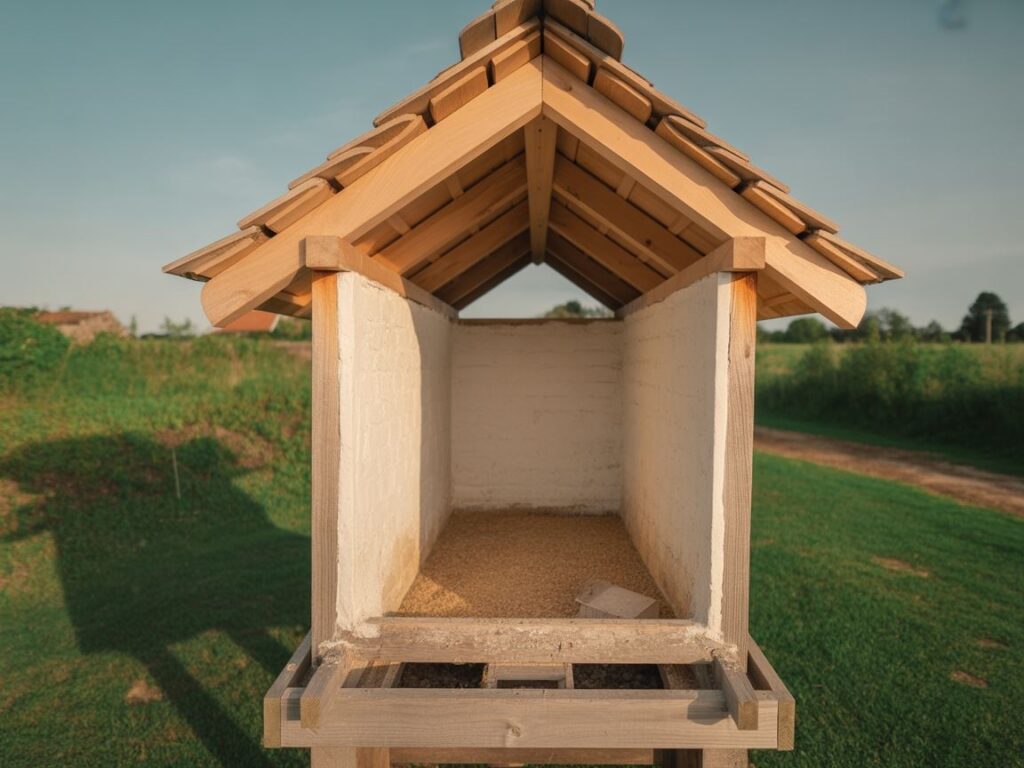 gotowy gołębnik na działce