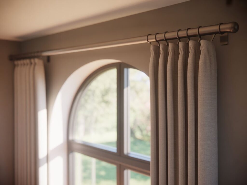 karnisz do okna łukowego