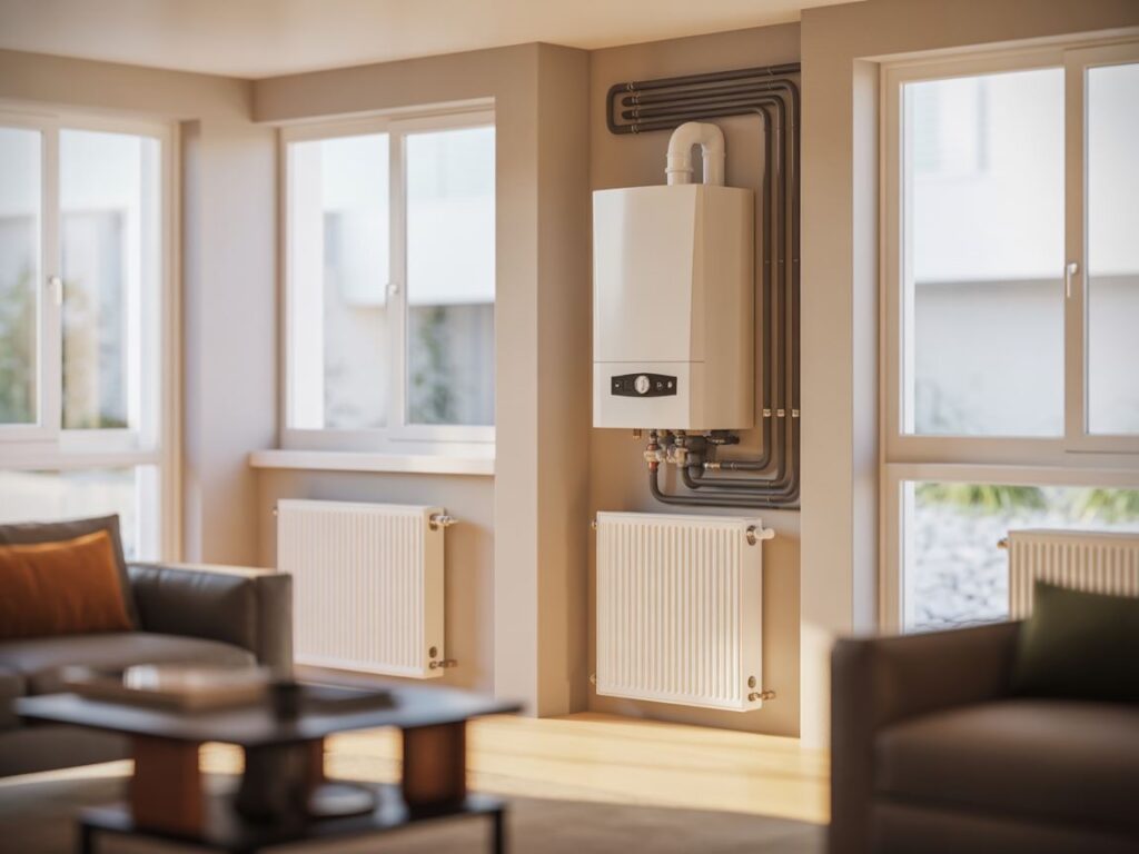 kocioł gazowy w kotłowni