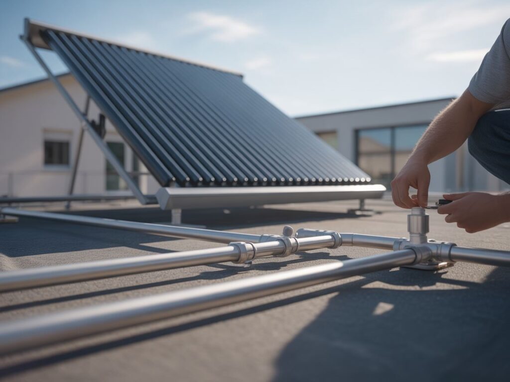 montaż kolektora słonecznego
