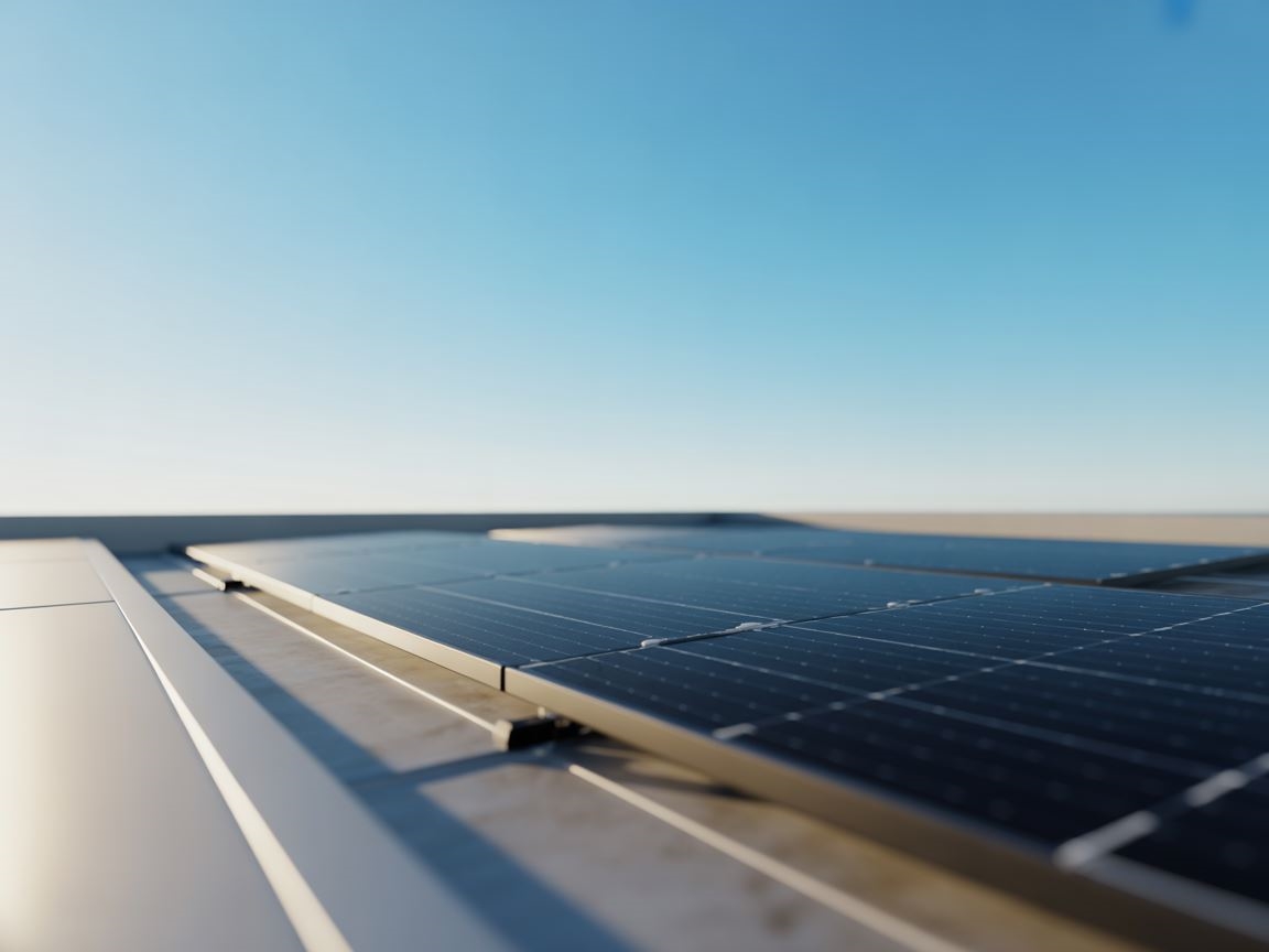 panel słoneczny na dachu