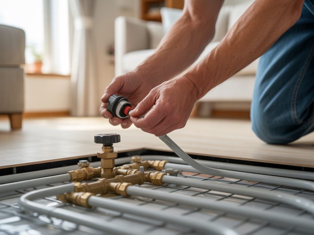 panel sterowania systemem ogrzewania podłogowego