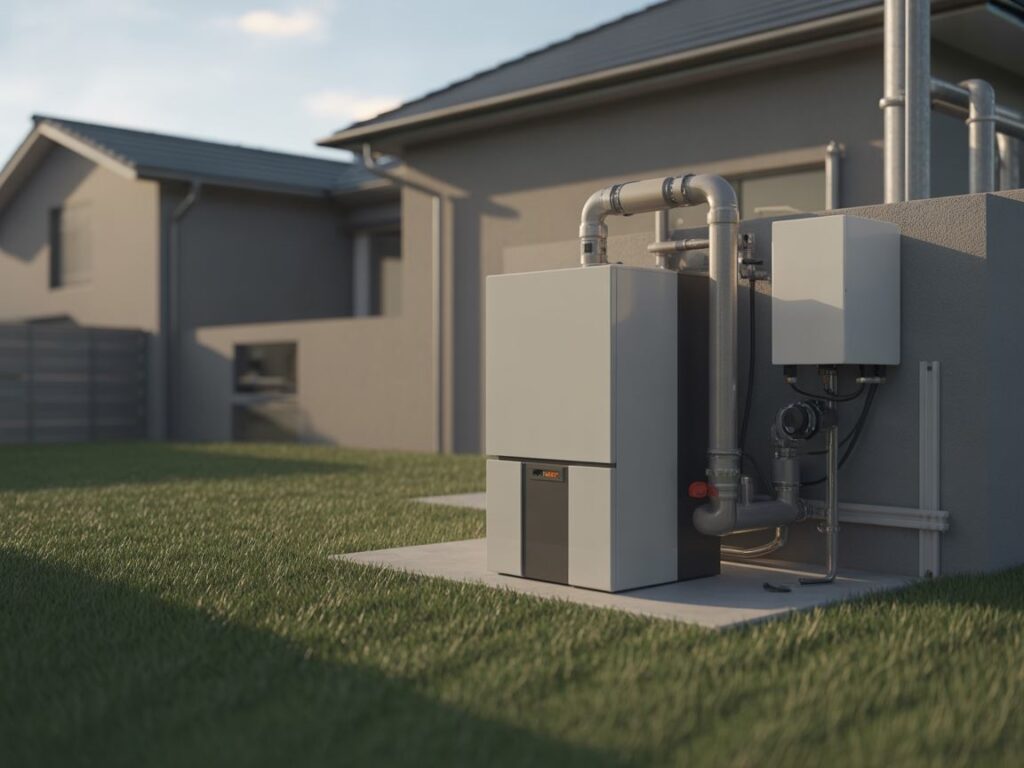 piec gazowy w kotłowni