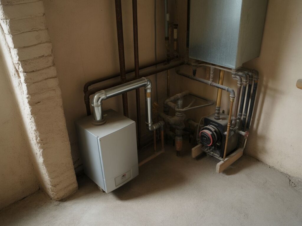 piec gazowy w kotłowni