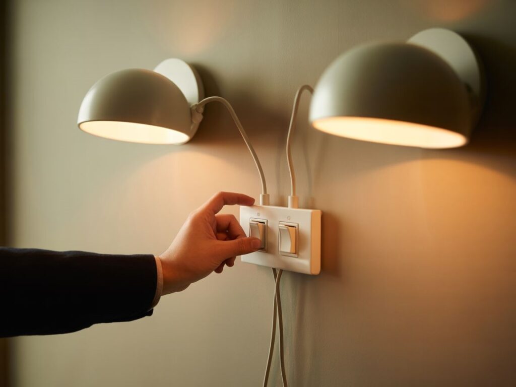 podwójny włącznik światła
