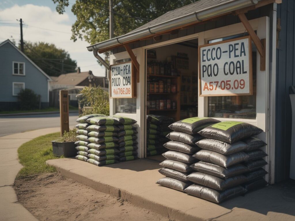 skład opału z ekogroszkiem