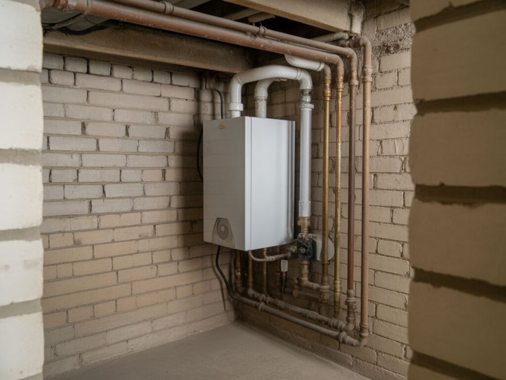 stary dom z instalacją grzewczą