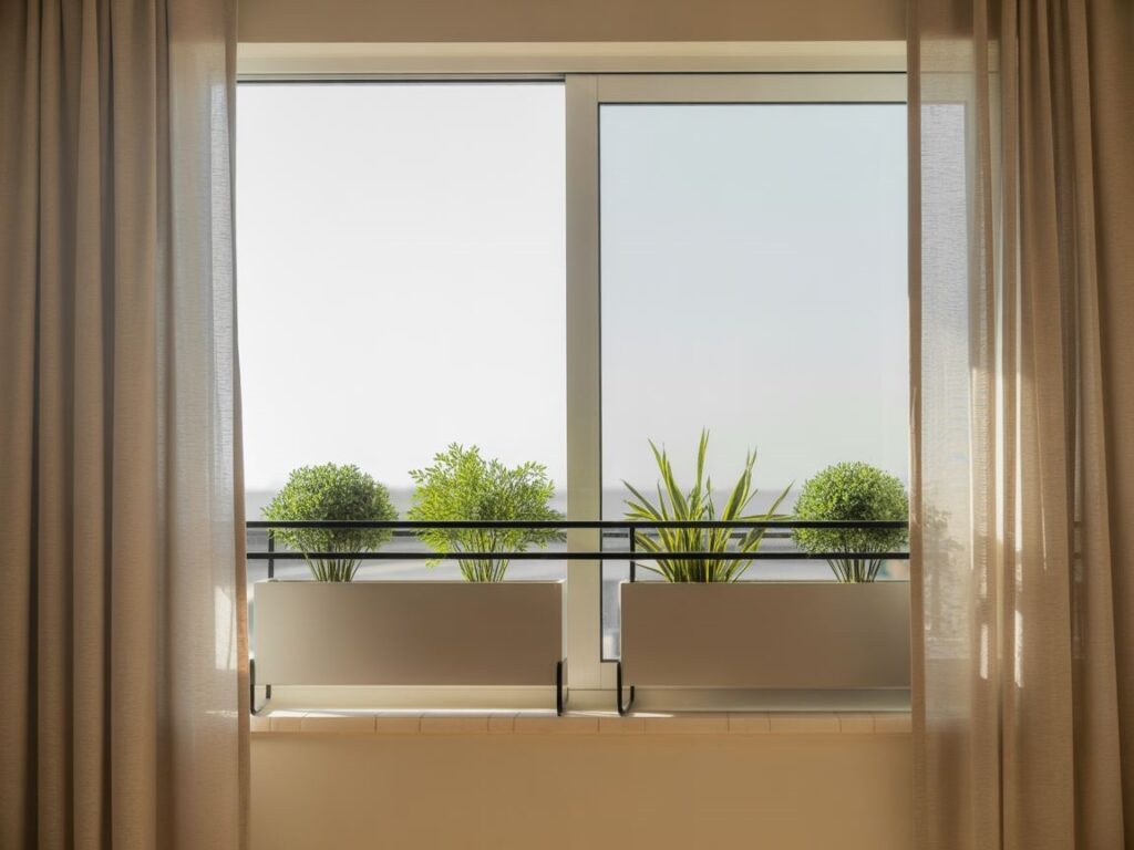 stylowe zasłony na balkon